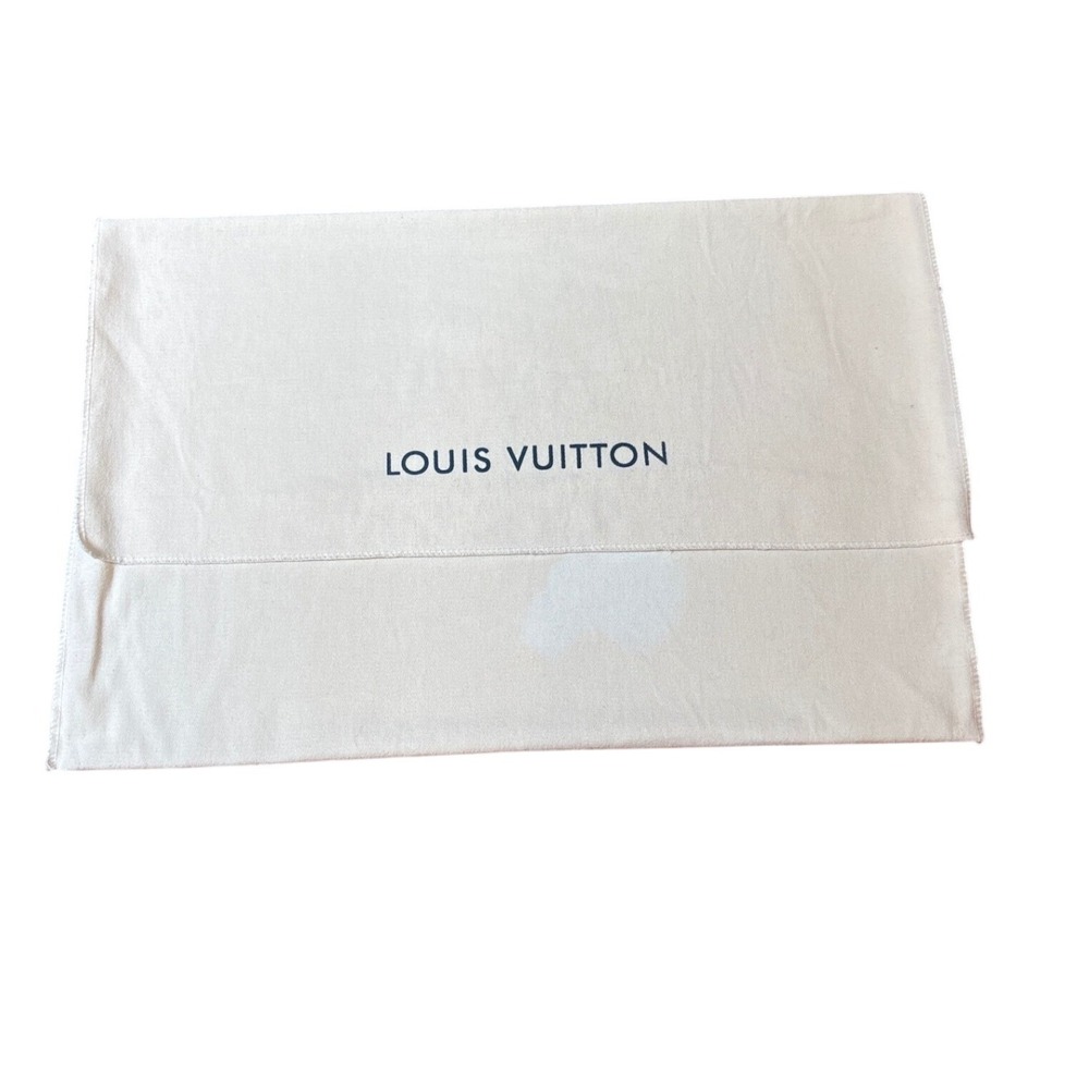 Louis Vuitton Dust Bag Unisex Cream Cotton Logo Storage Sleeve SIZE 18x15